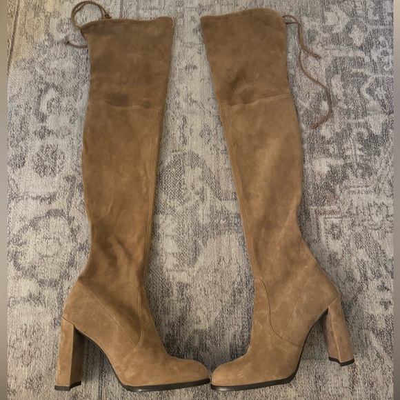 Stuart Weitzman Highland Suede Over the Knee Boots - Picture 2 of 5